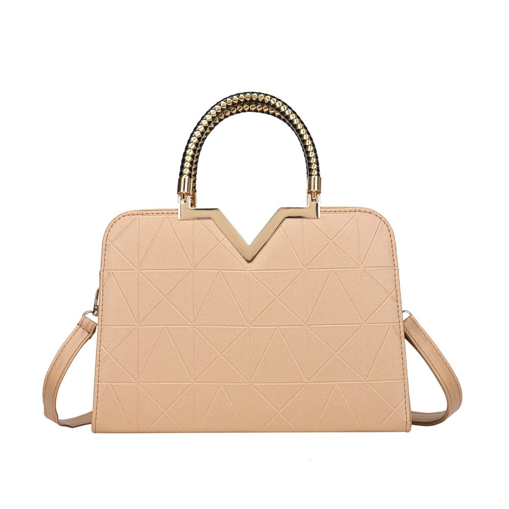 Golden Purse Handbag Top Handle Shoulder Bag Tote Satchel Purse Work :<